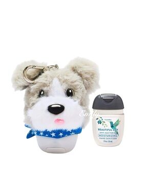 Bath & Body Works Bandana Dog Pom sanitizer holder + 1 Beautiful Day Refill